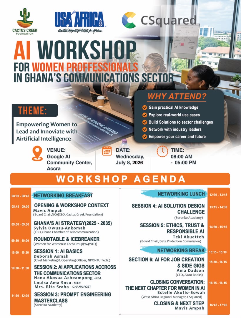 AI Workshop for Women Professionals in Ghana's Communications Sector